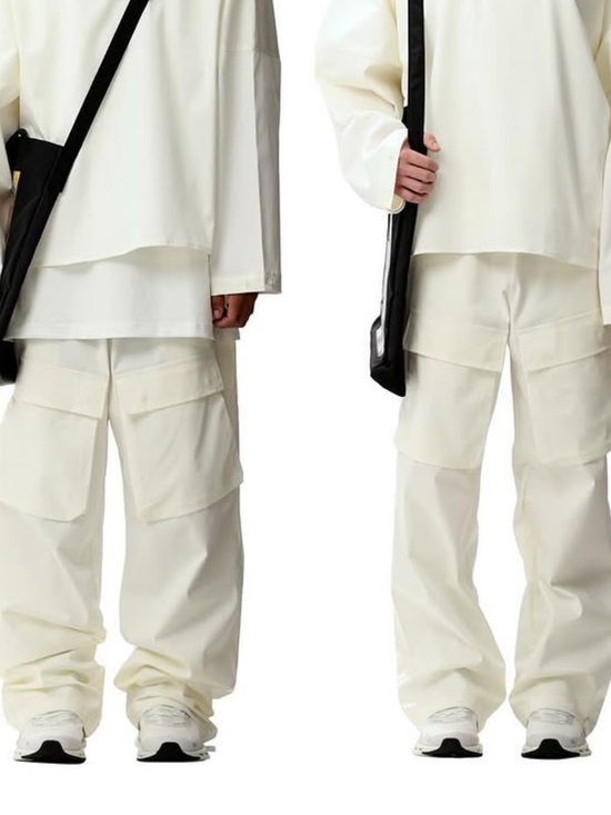 Pants - ART BASEL OFFICIAL Women’s Cream Waterproof cargo pants